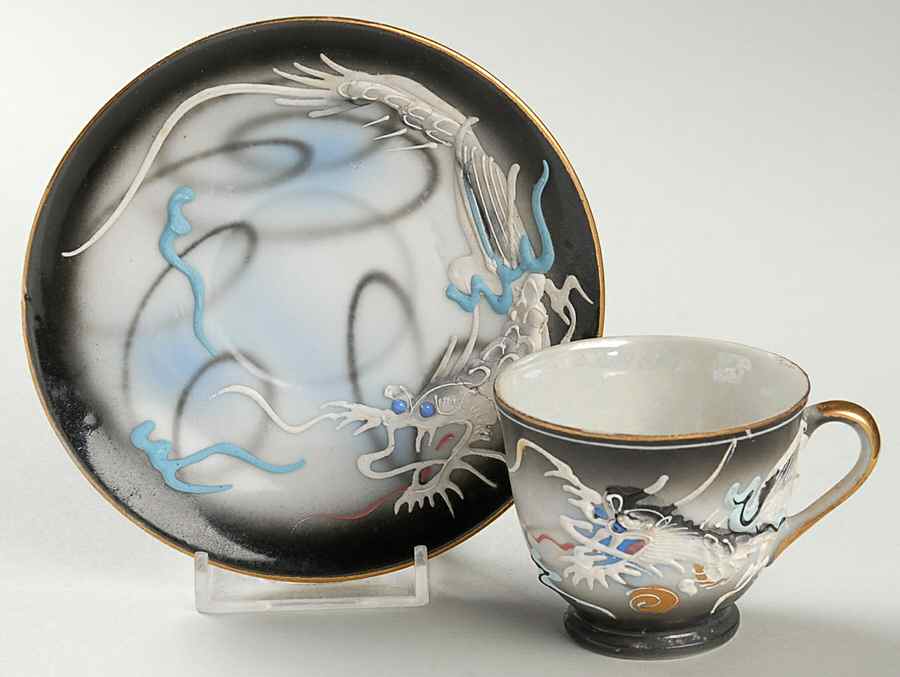 JAP775 Footed Demitasse Cup & Saucer Set by Japan-1
