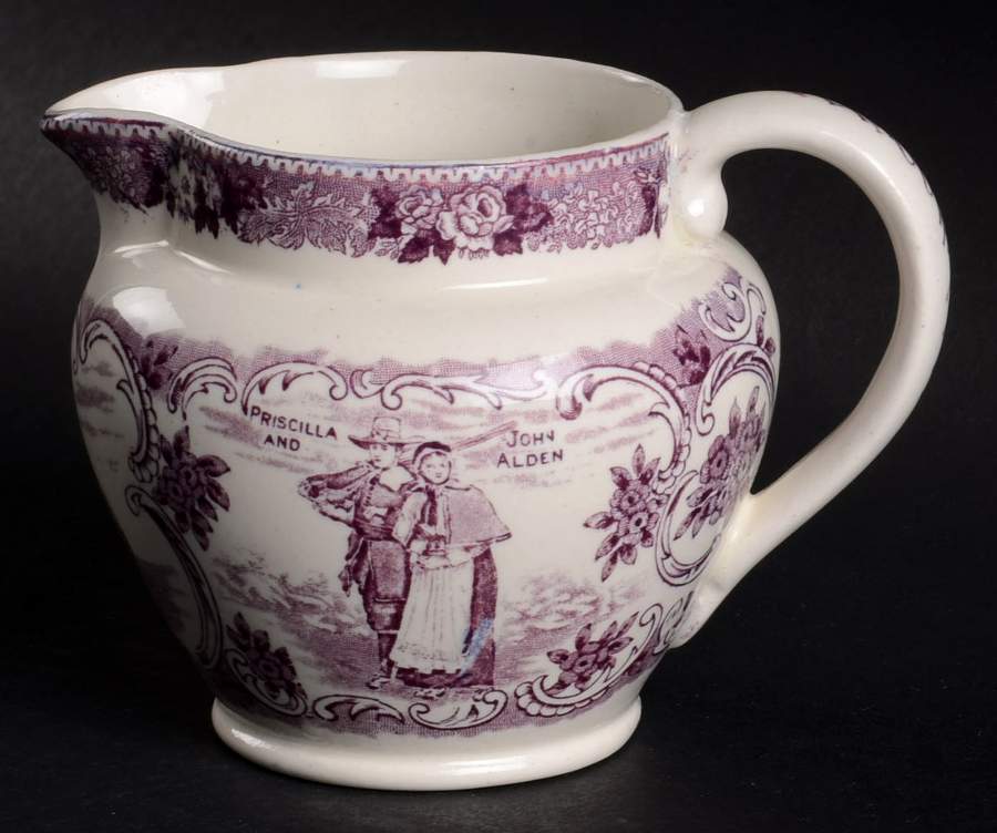 Souvenir of Plymouth Mass Mulberry Creamer by Jonroth Studios-1