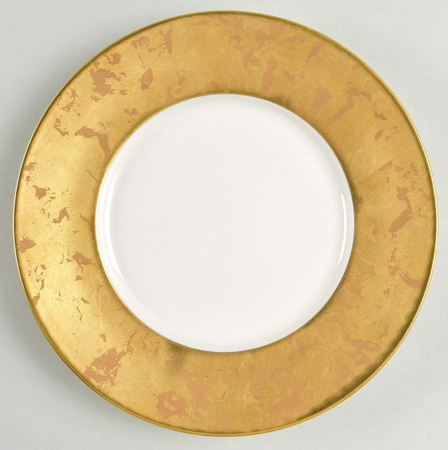 Feuille d'Or Salad/Dessert Plate by Jaune de Chrome-1