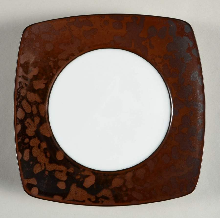 Jungle Amber Square Bread & Butter Plate by Jaune de Chrome-1