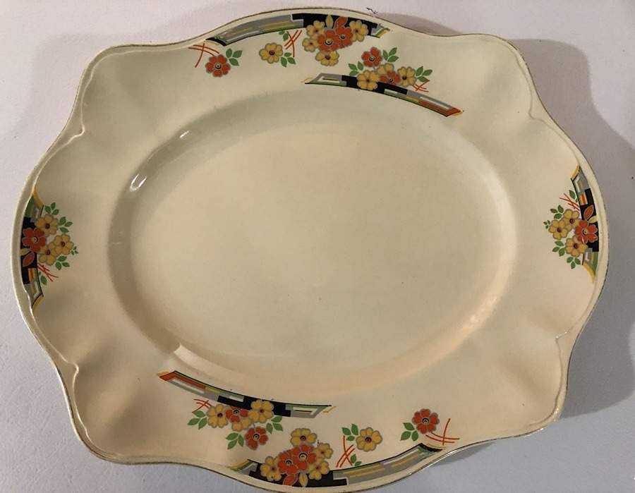 Florida 14" Oval Serving Platter by Johnson Brothers-1