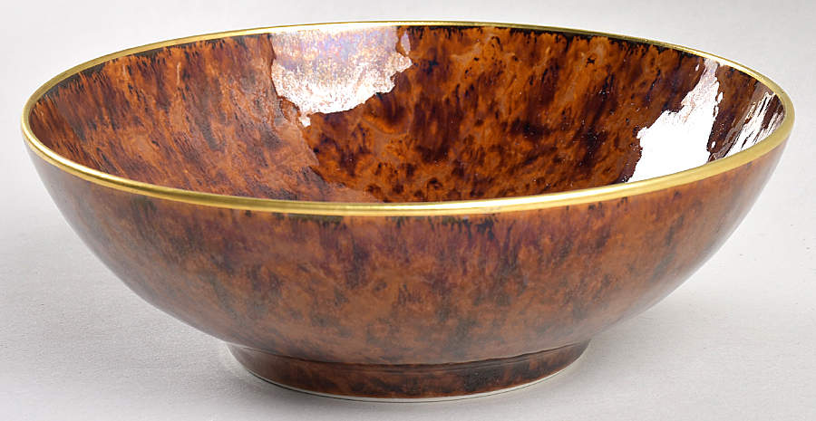 Tortoise (Gold Trim) Coupe Cereal Bowl by Jaune de Chrome-1