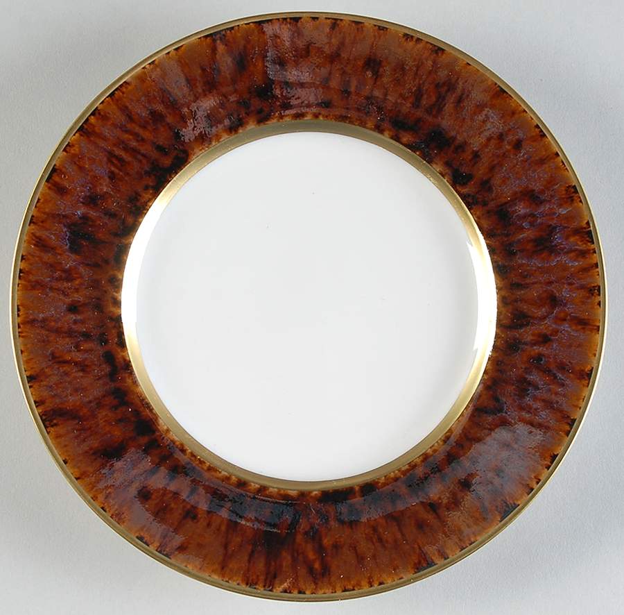 Tortoise (Gold Trim) Bread & Butter Plate by Jaune de Chrome-1