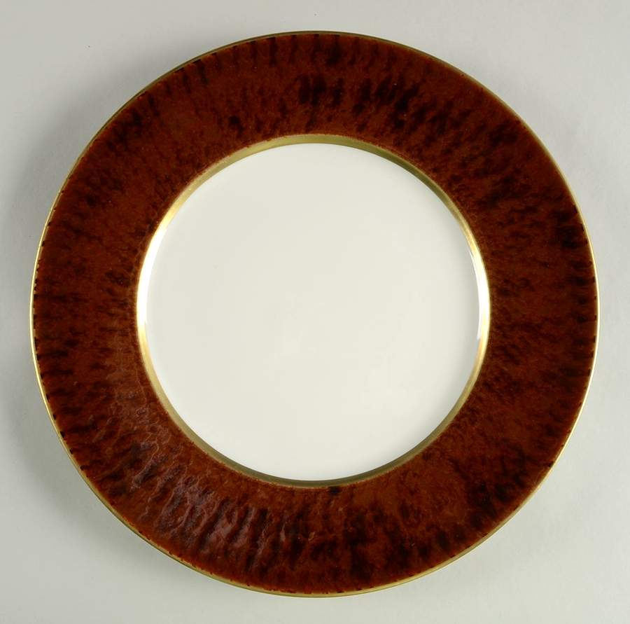 Tortoise (Gold Trim) Service Plate (Charger) by Jaune de Chrome-1