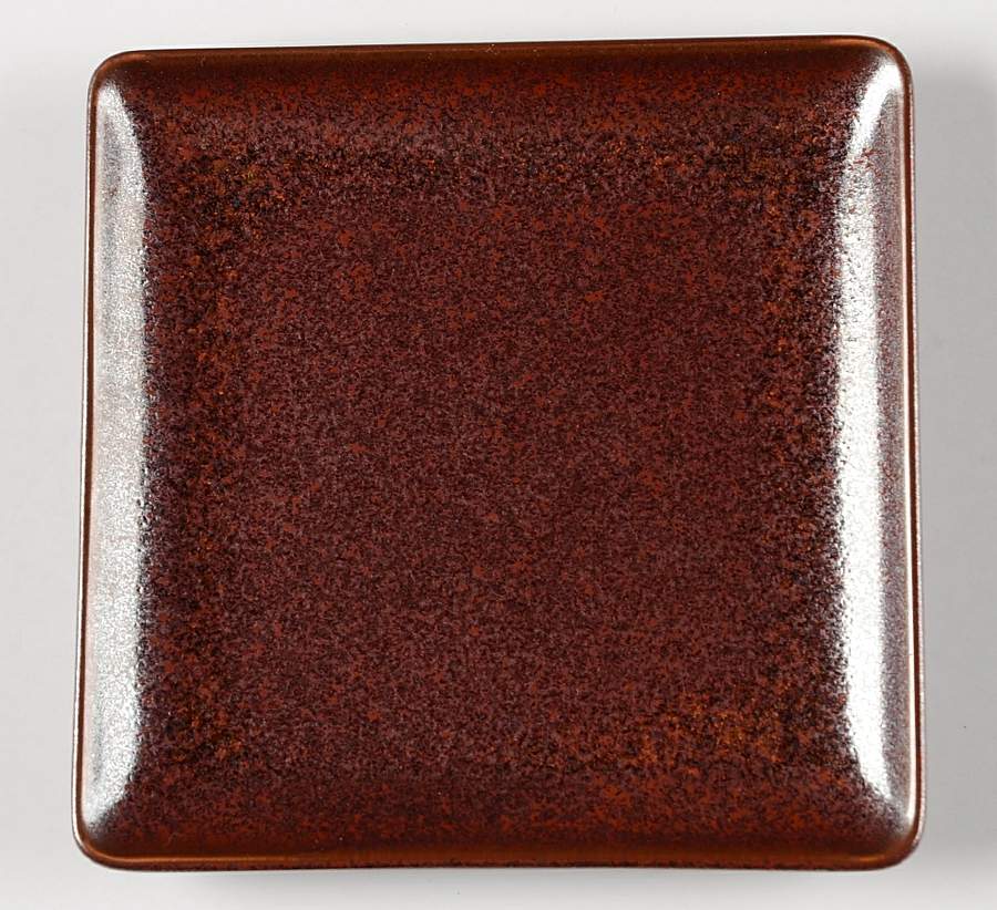 Red Granit (No Trim) Square Bread & Butter Plate by Jaune de Chrome-1
