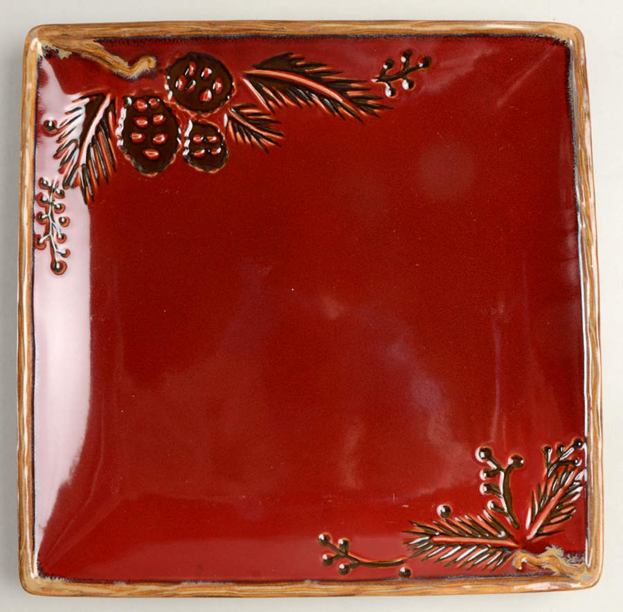 Alpine Red Square Dinner Plate by JCPenney-1