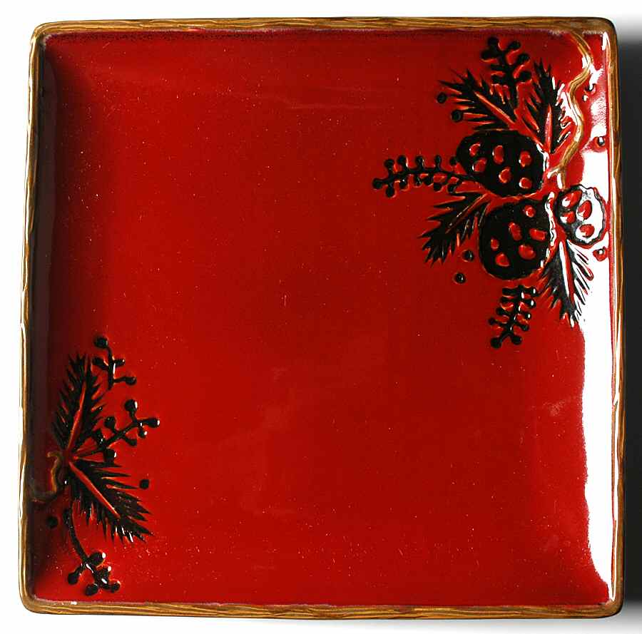 Alpine Red 12" Square Serving Platter by JCPenney-1