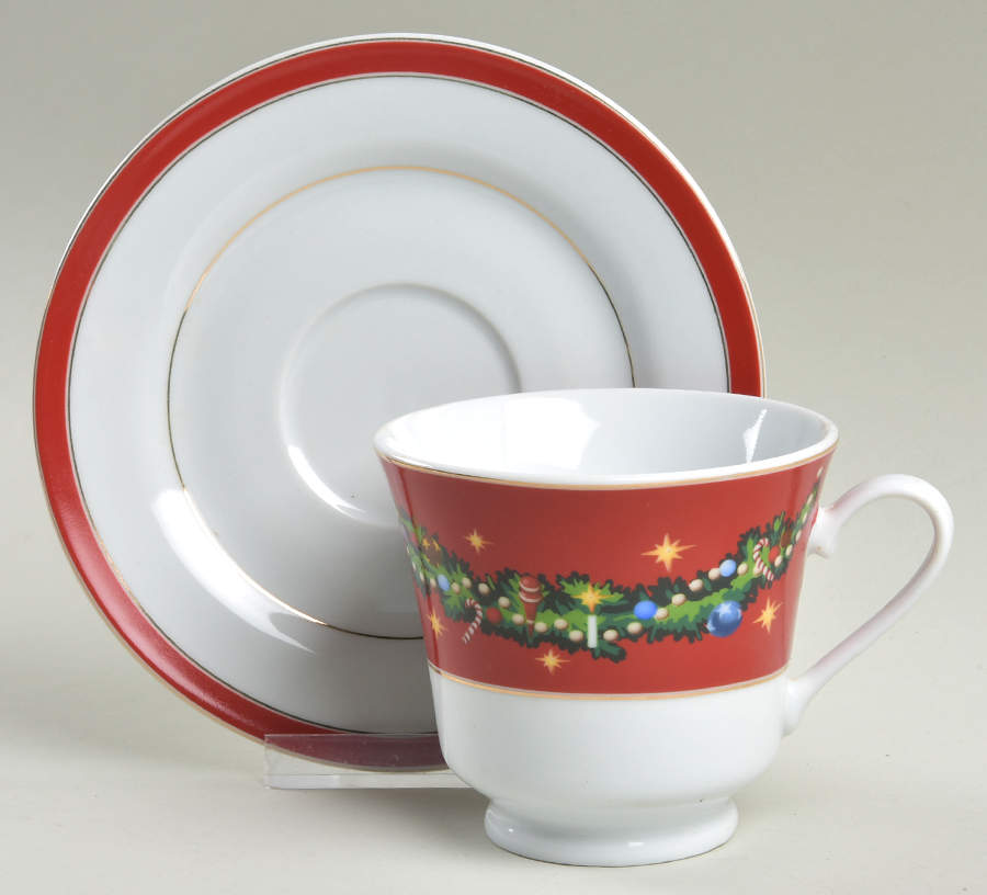 Tree Footed Cup & Saucer Set by JCPenney-1