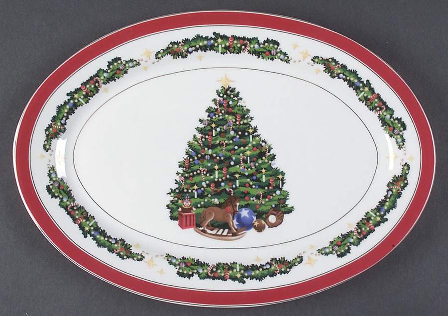 Tree 12" Oval Serving Platter by JCPenney-1