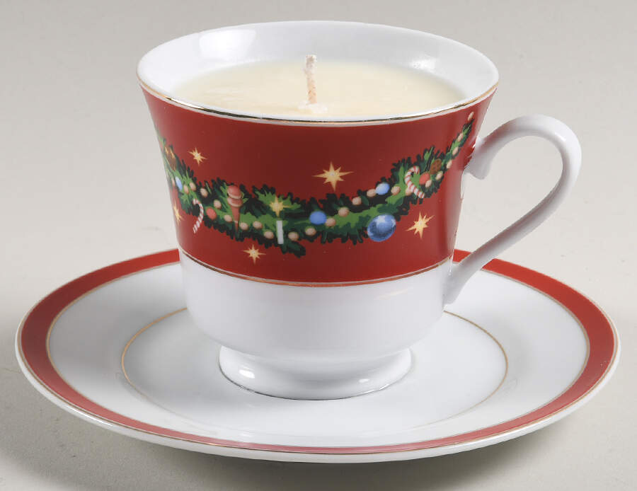 Tree Scented Cup & Saucer Candle-Vanilla  HC by JCPenney-1