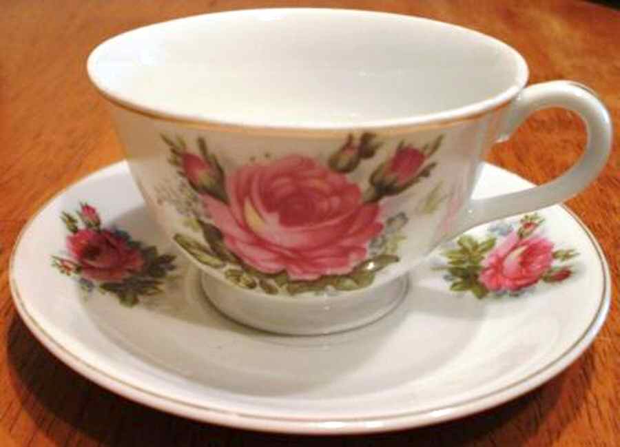 JAP796 Footed Cup & Saucer Set by Japan-1