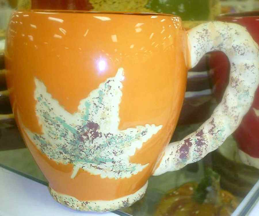 Rustic Leaf Mug by J A Designs-1
