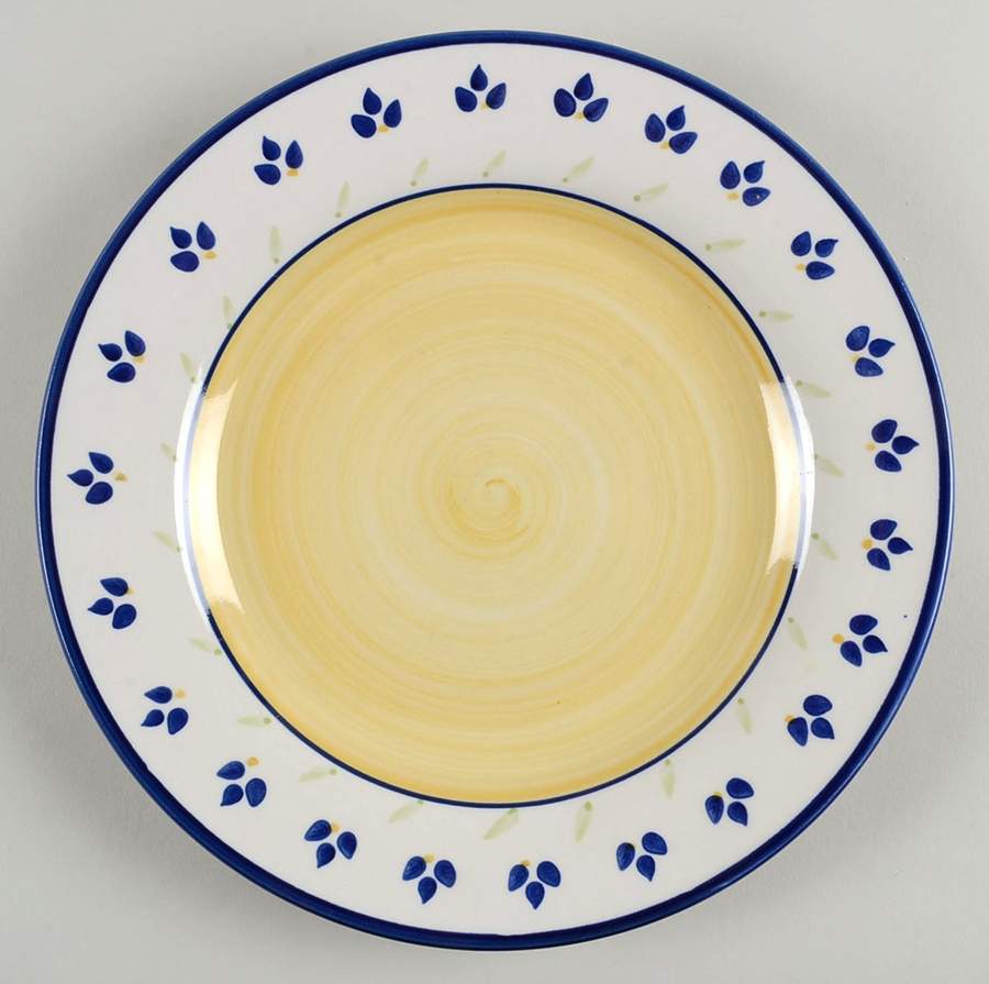 Color Strokes (Blue Leaves) Dinner Plate by JCPenney-1