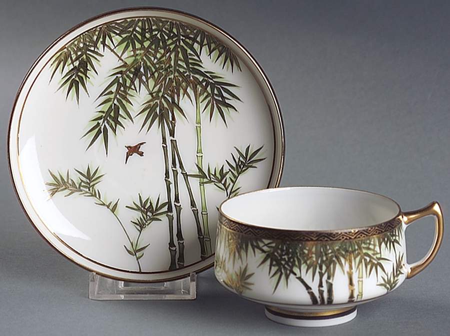 JAP799 Footed Cup & Saucer Set by Japan-1