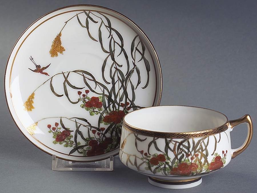 JAP799 Footed Cup & Saucer Set by Japan-1