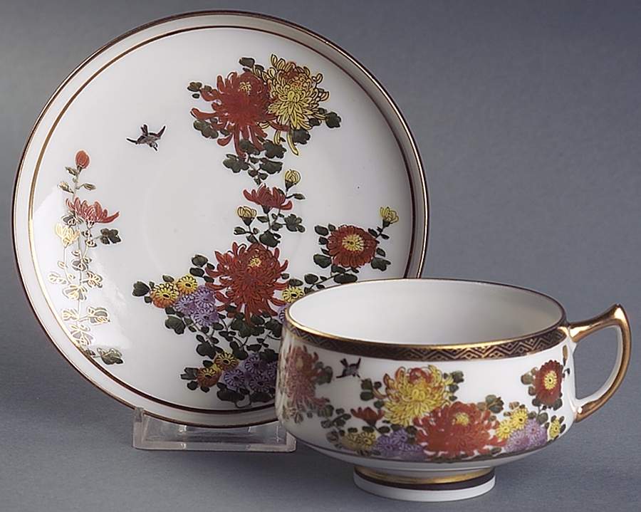 JAP799 Footed Cup & Saucer Set by Japan-1