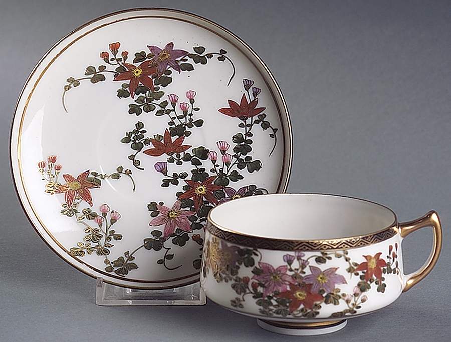 JAP799 Footed Cup & Saucer Set by Japan-1