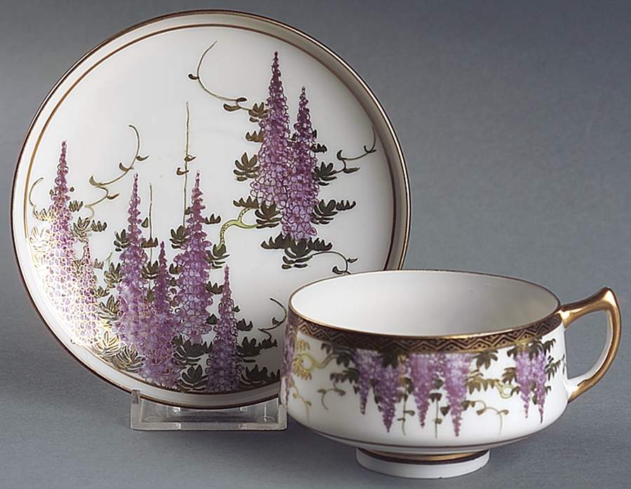 JAP799 Footed Cup & Saucer Set by Japan-1