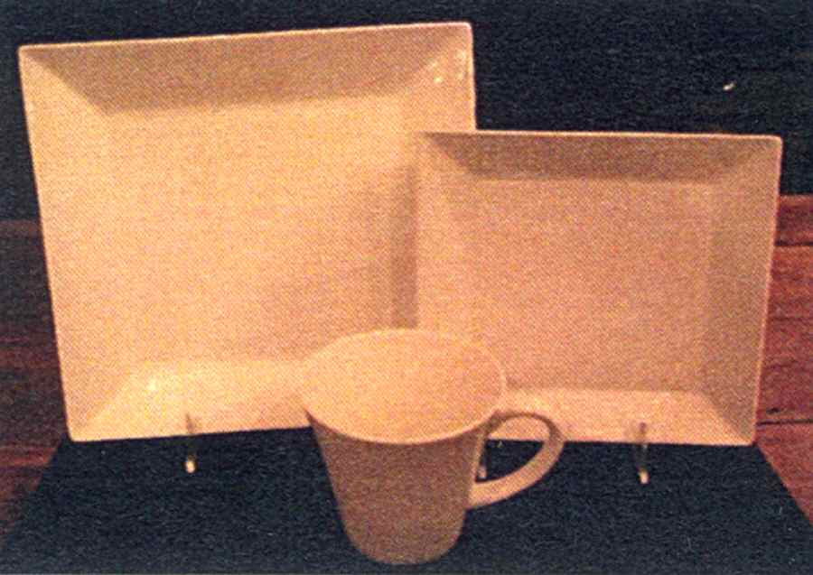 Koyo Square White Dinner Plate by Joseph Abboud-1