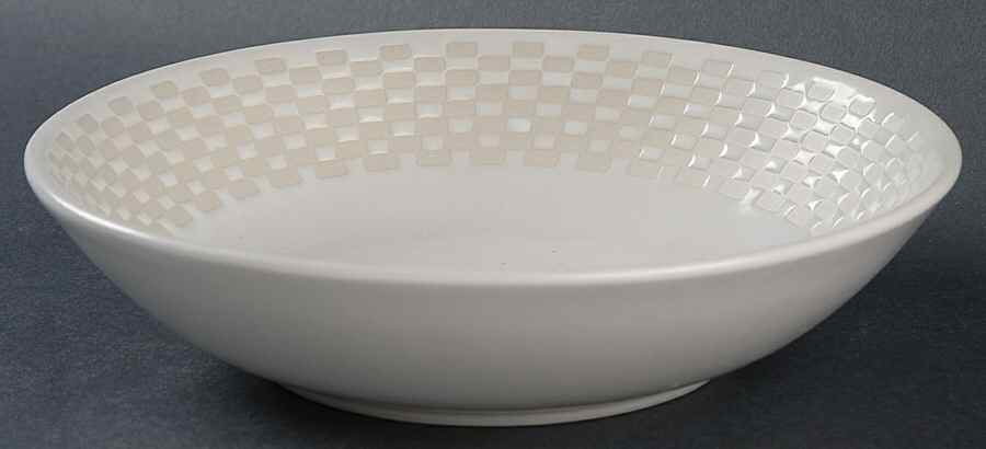 Crisscross White Coupe Soup Bowl by Joseph Abboud-1
