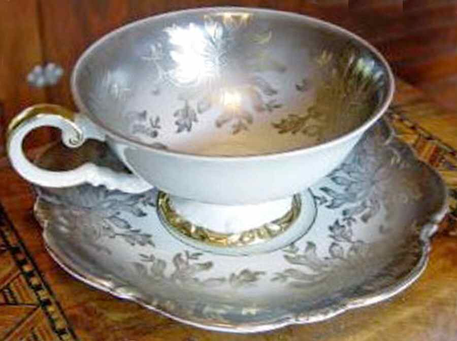 2033 Footed Cup & Saucer Set by Johann Seltmann-1