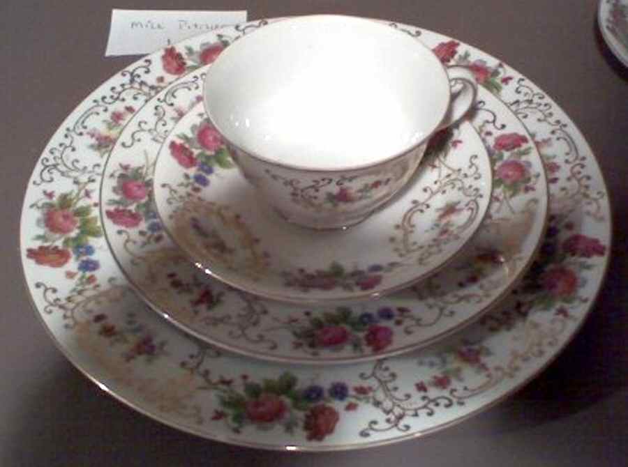 JAP814 Footed Cup & Saucer Set by Japan-1