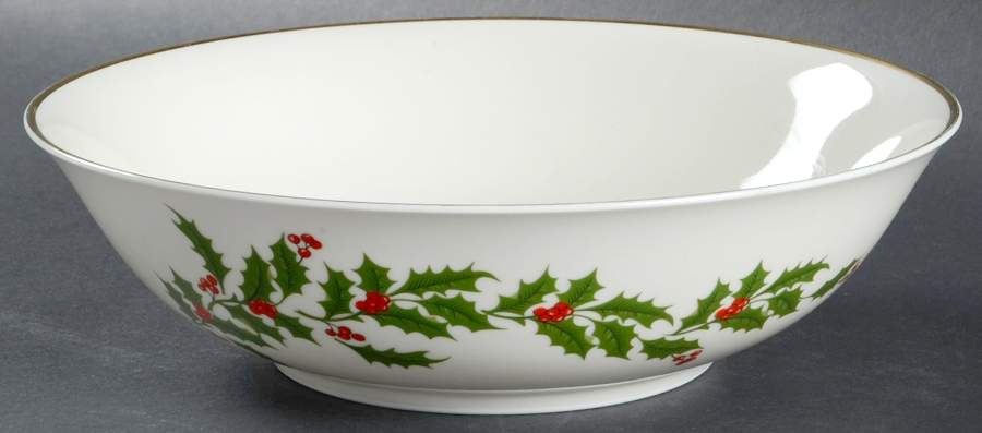Holly Cream 9" Round Vegetable Bowl by Japan-1