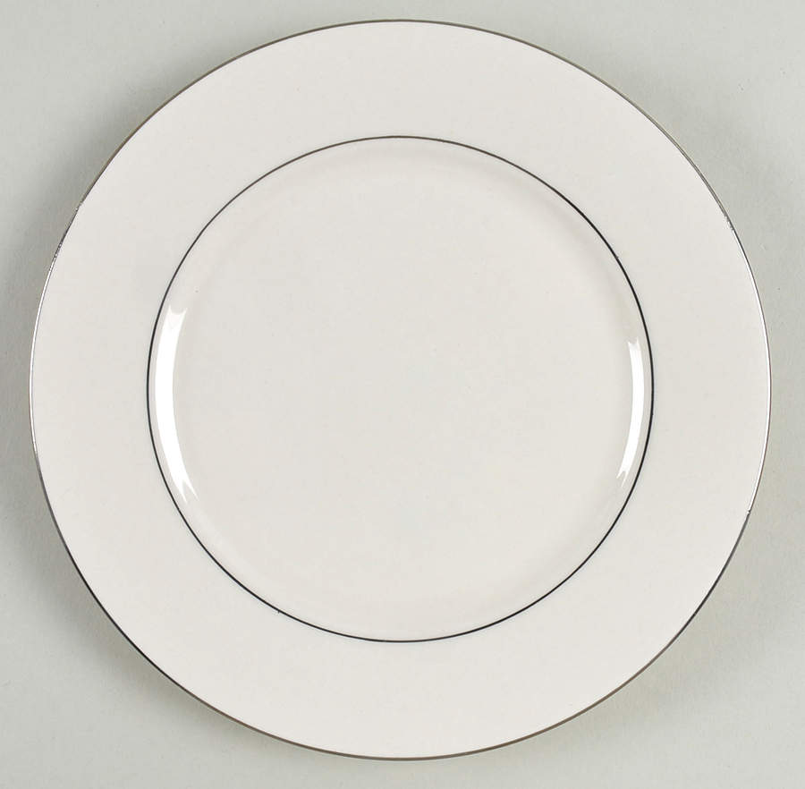 Double Platinum Band Salad Plate by JCPenney-1