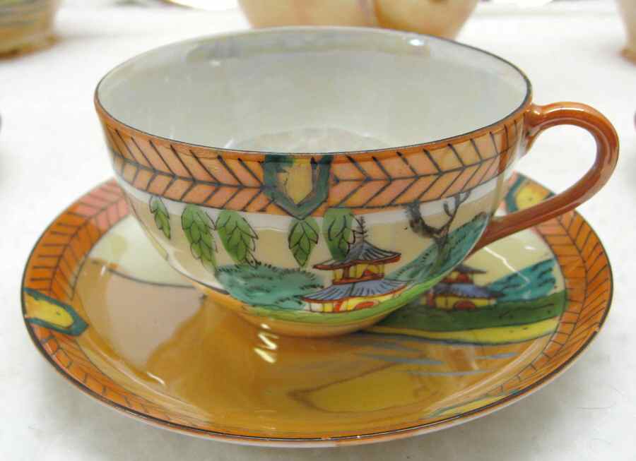 JAP829 Flat Cup & Saucer Set by Japan-1