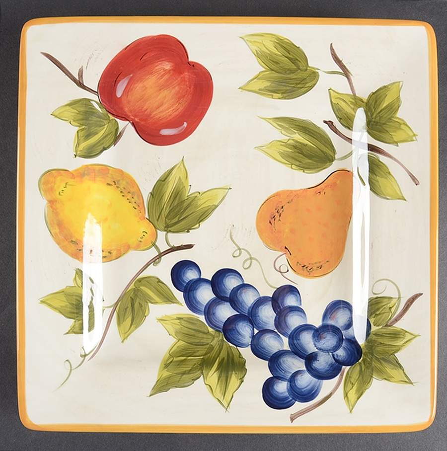 Fruitful Square Dinner Plate by JCPenney-1