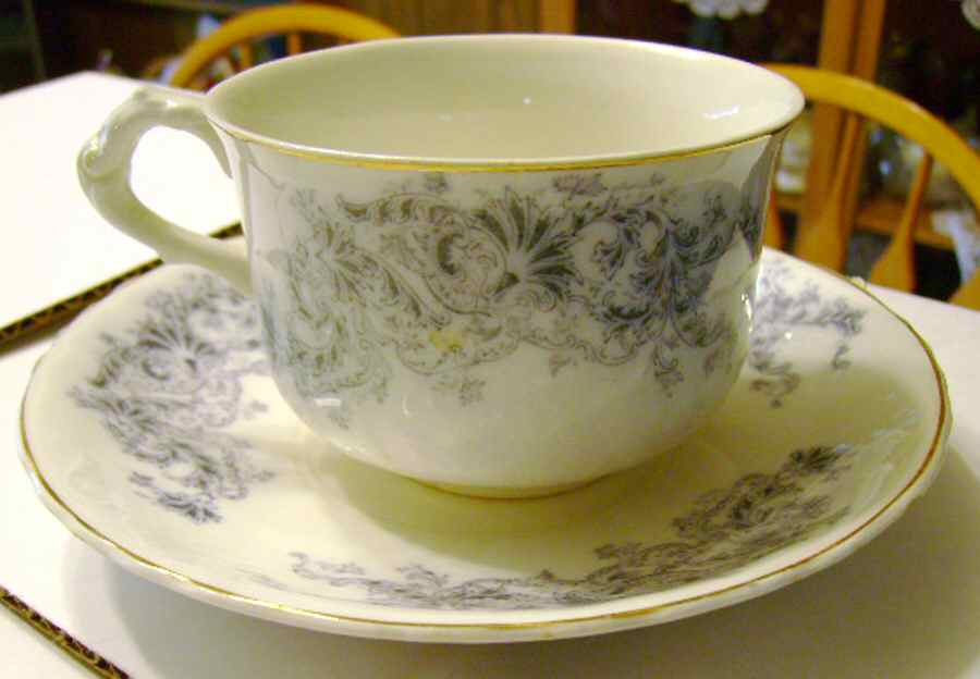 Waldorf Mulberry Footed Cup & Saucer Set by Johnson Brothers-1