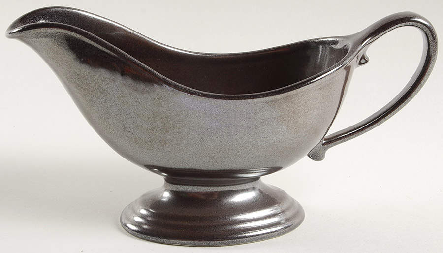 Pewter Stoneware Sauce Boat Open by Juliska Ceramics-1