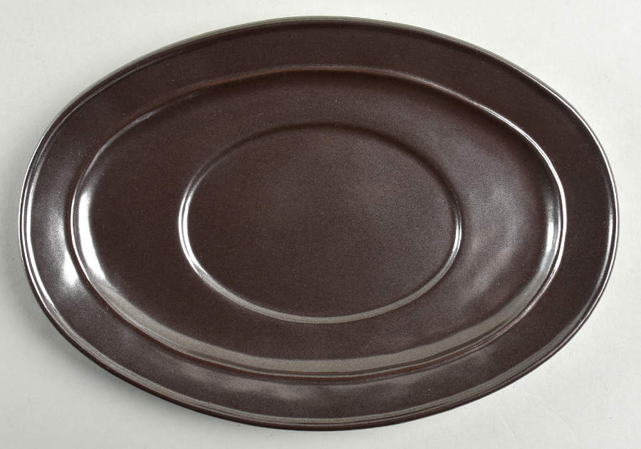 Pewter Stoneware Underplate for Open Sauce Boat by Juliska Ceramics-1