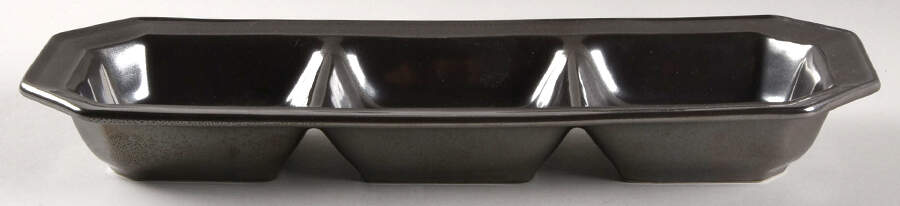 Pewter Stoneware 3 Section Server by Juliska Ceramics-1