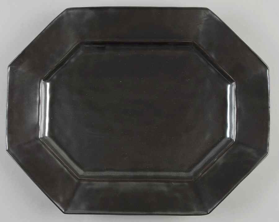 Pewter Stoneware 15" Octagonal Serving Platter by Juliska Ceramics-1