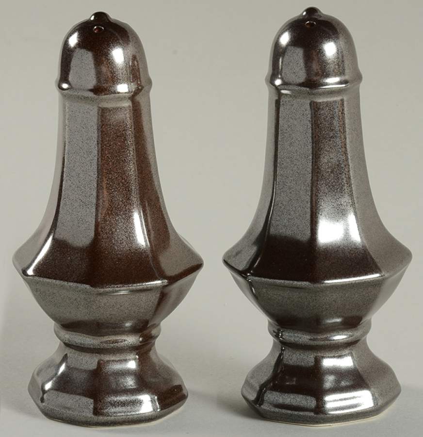 Pewter Stoneware Salt & Pepper Set by Juliska Ceramics-1