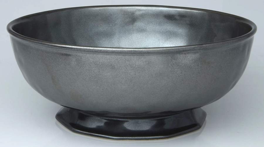 Pewter Stoneware 14" Round Serving Bowl by Juliska Ceramics-1