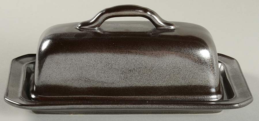 Pewter Stoneware 1/4 Lb Covered Butter by Juliska Ceramics-1