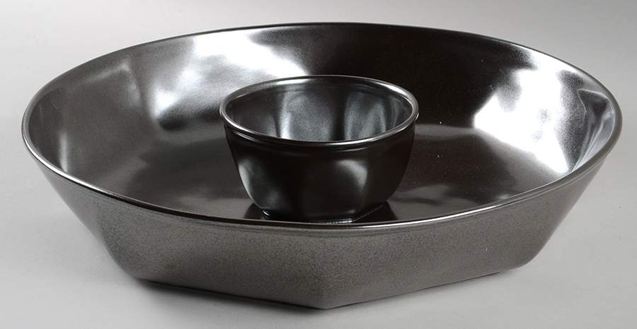 Pewter Stoneware 1 Piece Chip & Dip by Juliska Ceramics-1