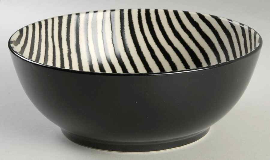 Zebra 9" Round Vegetable Bowl by Joseph Abboud-1