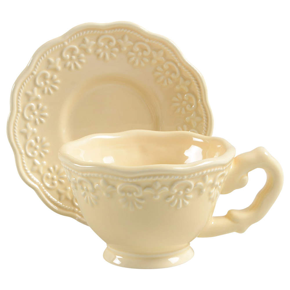 Lace Butter Footed Cup & Saucer Set by JCPenney-1