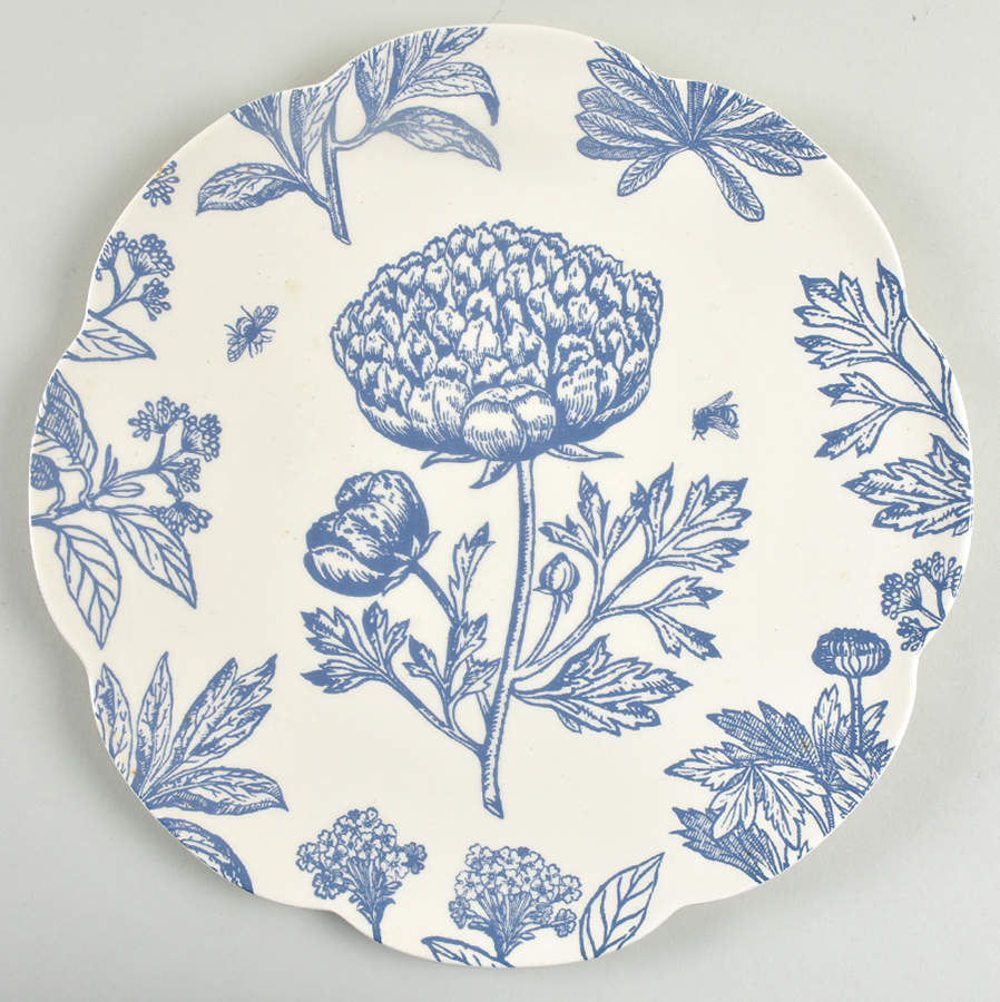 Jardin Blue Dinner Plate by Jay Willfred-1