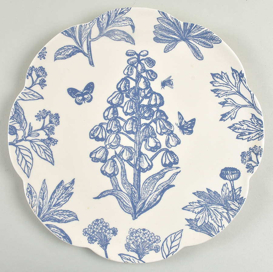 Jardin Blue Dinner Plate by Jay Willfred-1