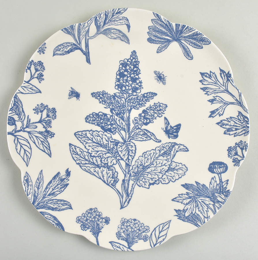 Jardin Blue Dinner Plate by Jay Willfred-1