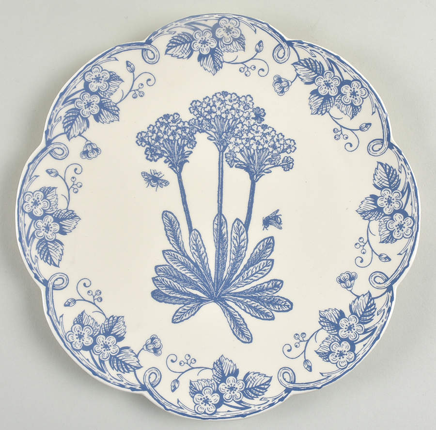 Jardin Blue Dessert Luncheon Plate by Jay Willfred-1
