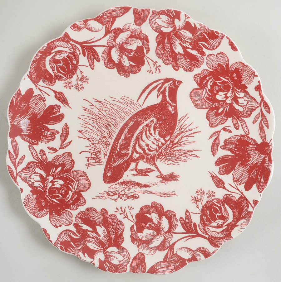 Woodland Toile Luncheon Plate by Jay Willfred-1