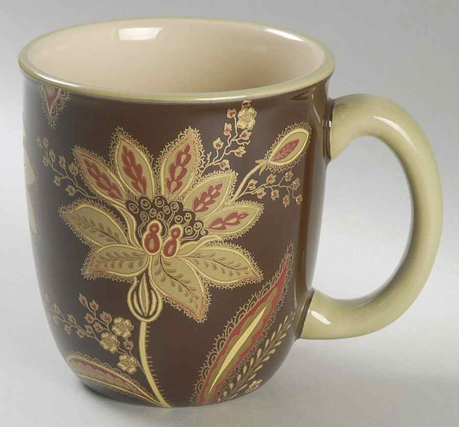 Turkish Floral Brown Mug by Jaclyn Smith-1
