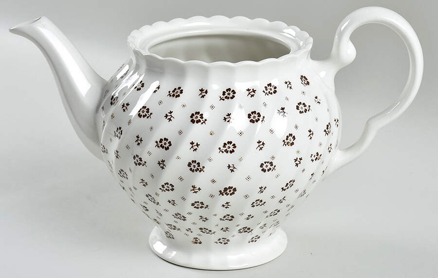 Mille Fleurs Brown Teapot No Lid by Johnson Brothers-1