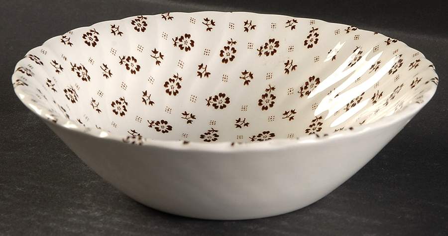 Mille Fleurs Brown Coupe Cereal Bowl by Johnson Brothers-1