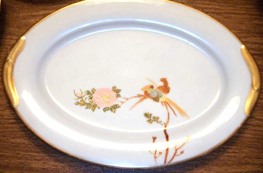 JAP863 12" Oval Serving Platter by Japan-1